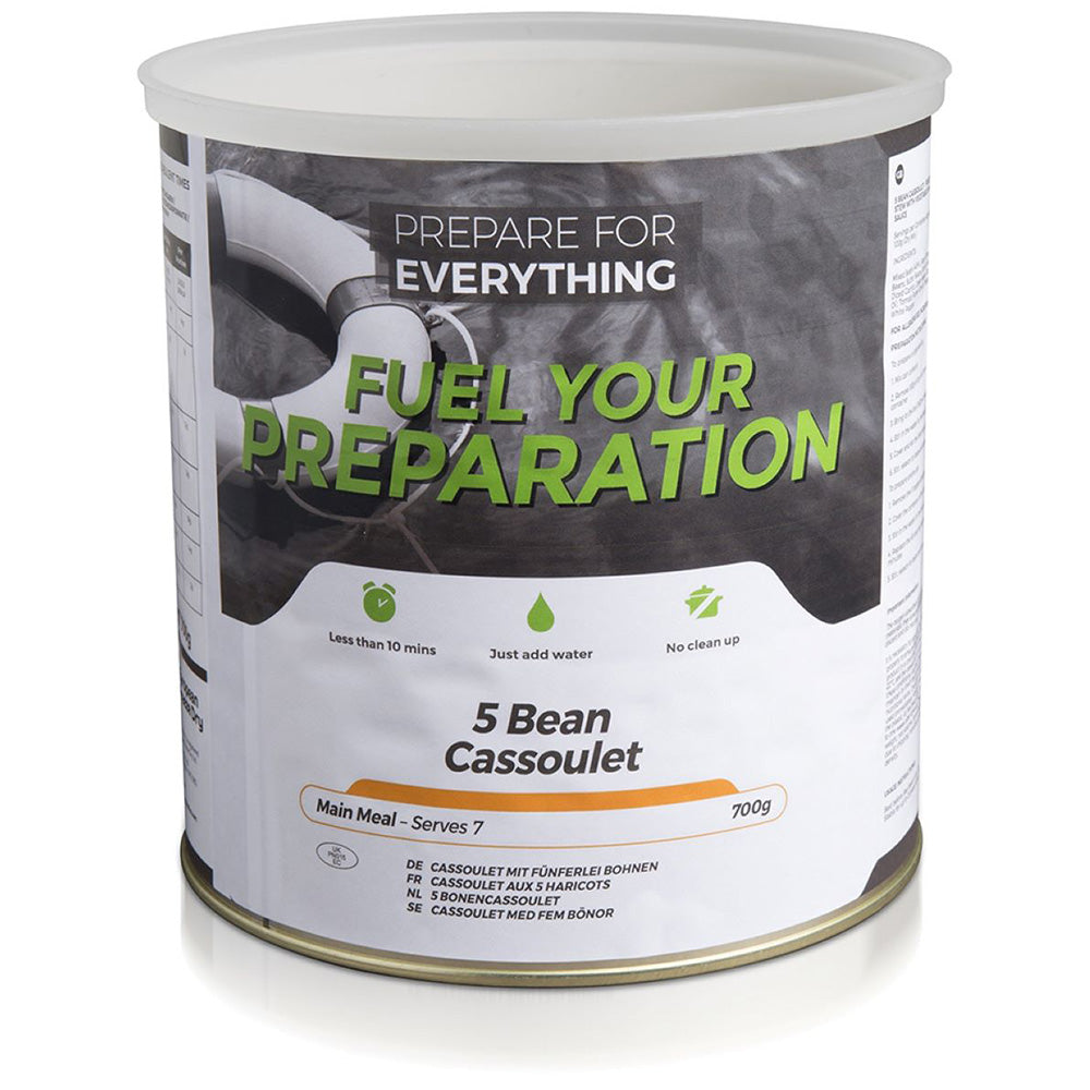 Fuel Your Preparation Freeze Dried 5 Bean Cassoulet 25 Year Tin