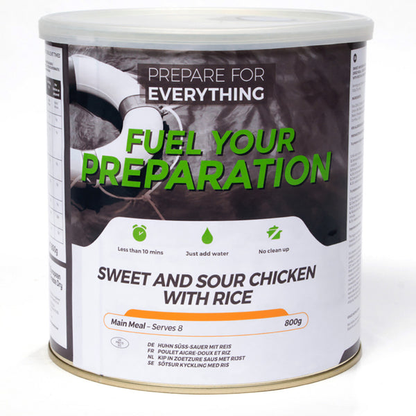 Fuel Your Preparation Freeze Dried Sweet And Sour Chicken With Rice 25 Year Tin