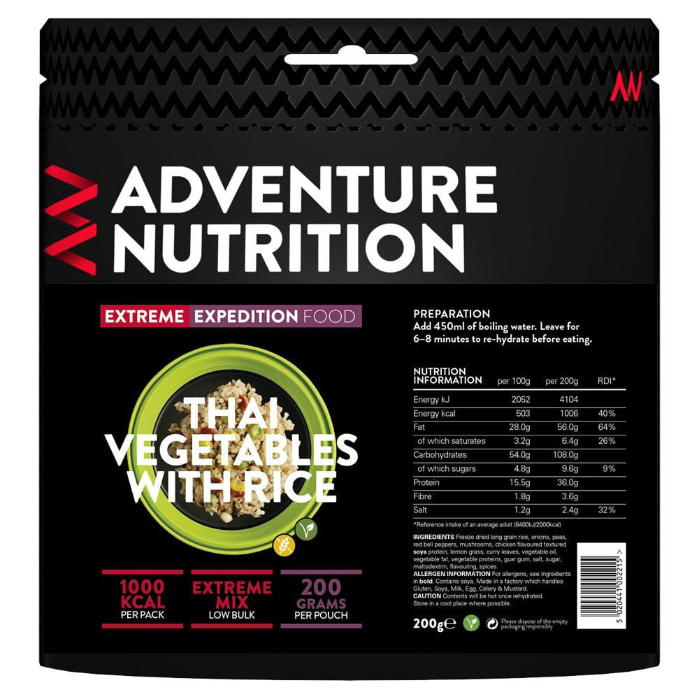 Extreme Adventure Food Thai Vegetables with Rice - 1000Kcal ** BBD 01/2026**