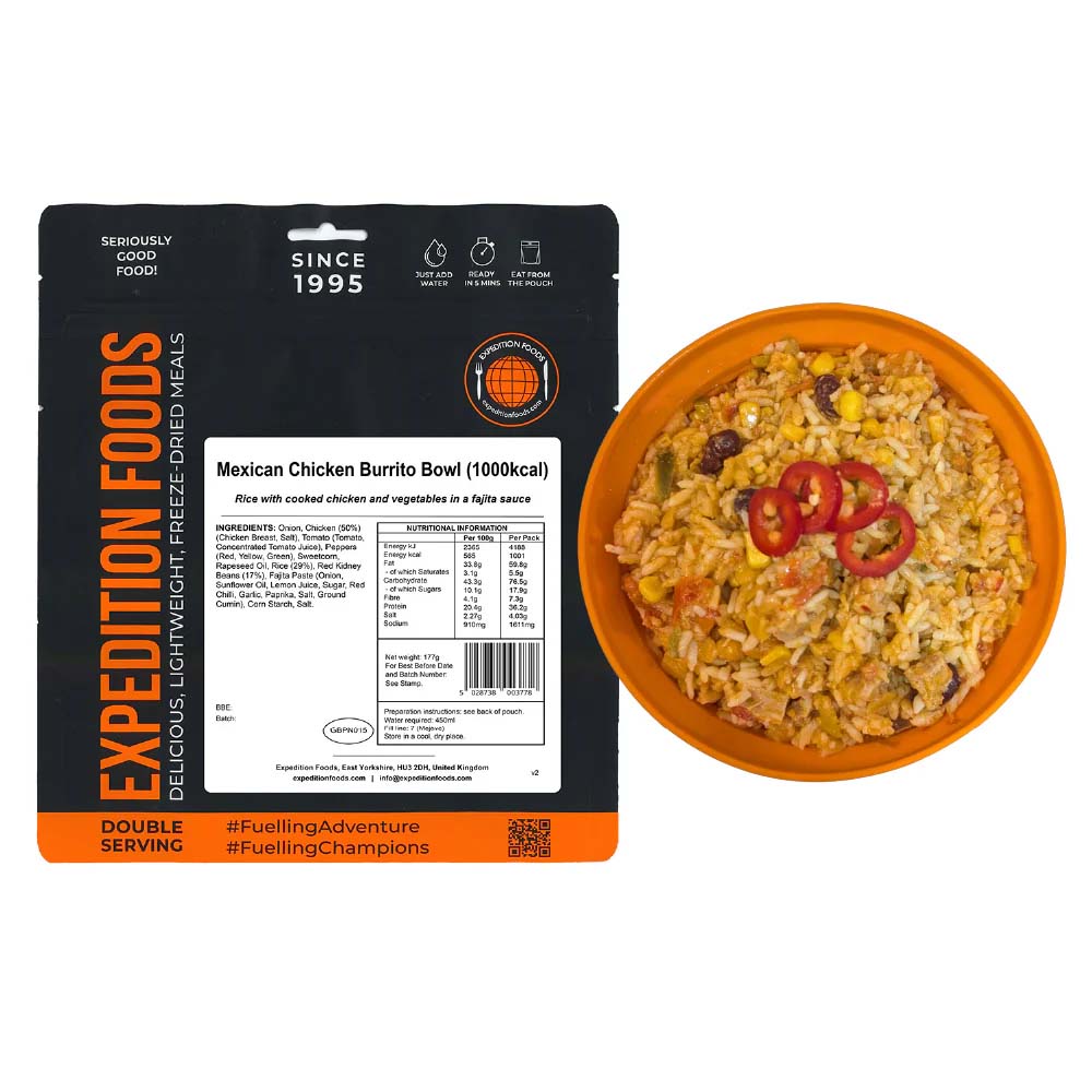 Expedition Foods Mexican Chicken Burrito Bowl (1000Kcal)
