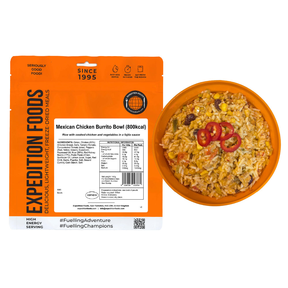 Expedition Foods Mexican Chicken Burrito Bowl (High Energy)