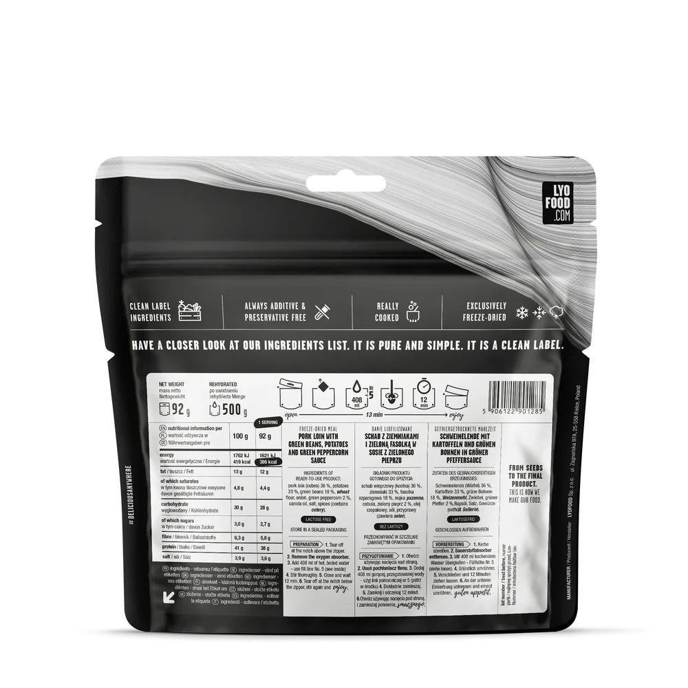 LYO Expedition Pork Loin in Pepper - Large Pack