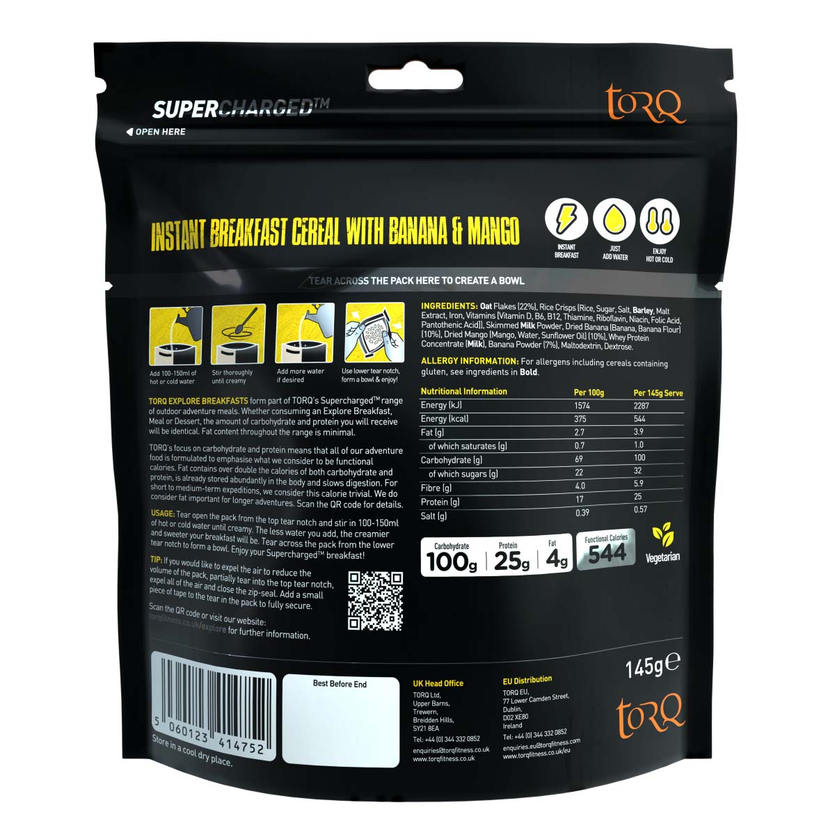 Torq Explore Breakfast - Supercharged Banana & Mango