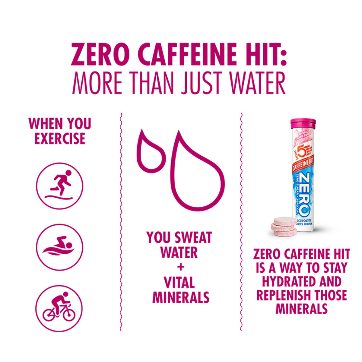 HIGH5 Zero Caffeine Hit | Pink Grapefruit