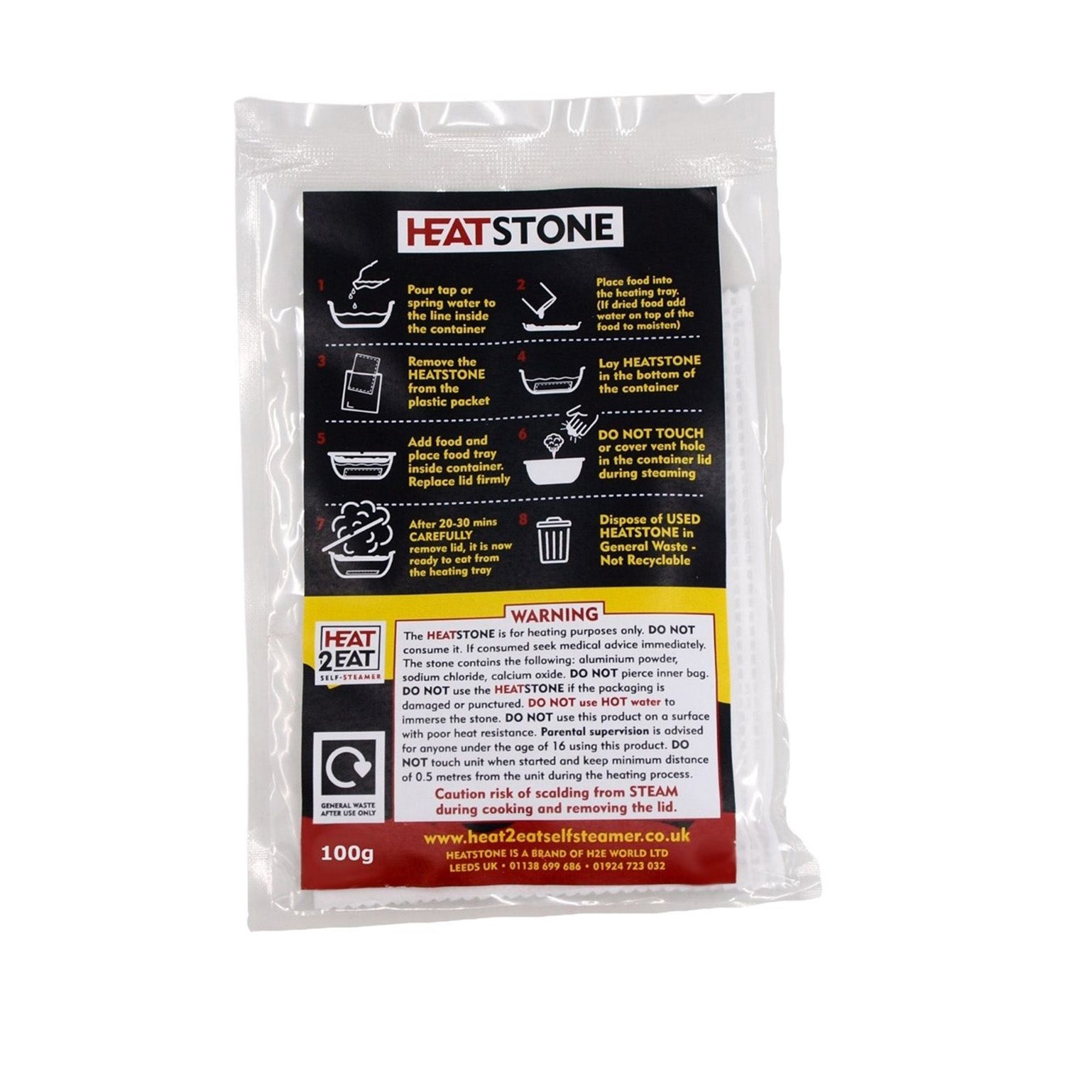 Heat2Eat Replacement HeatStones for Medium Plastic SS & Pouch SS | 3x 100g