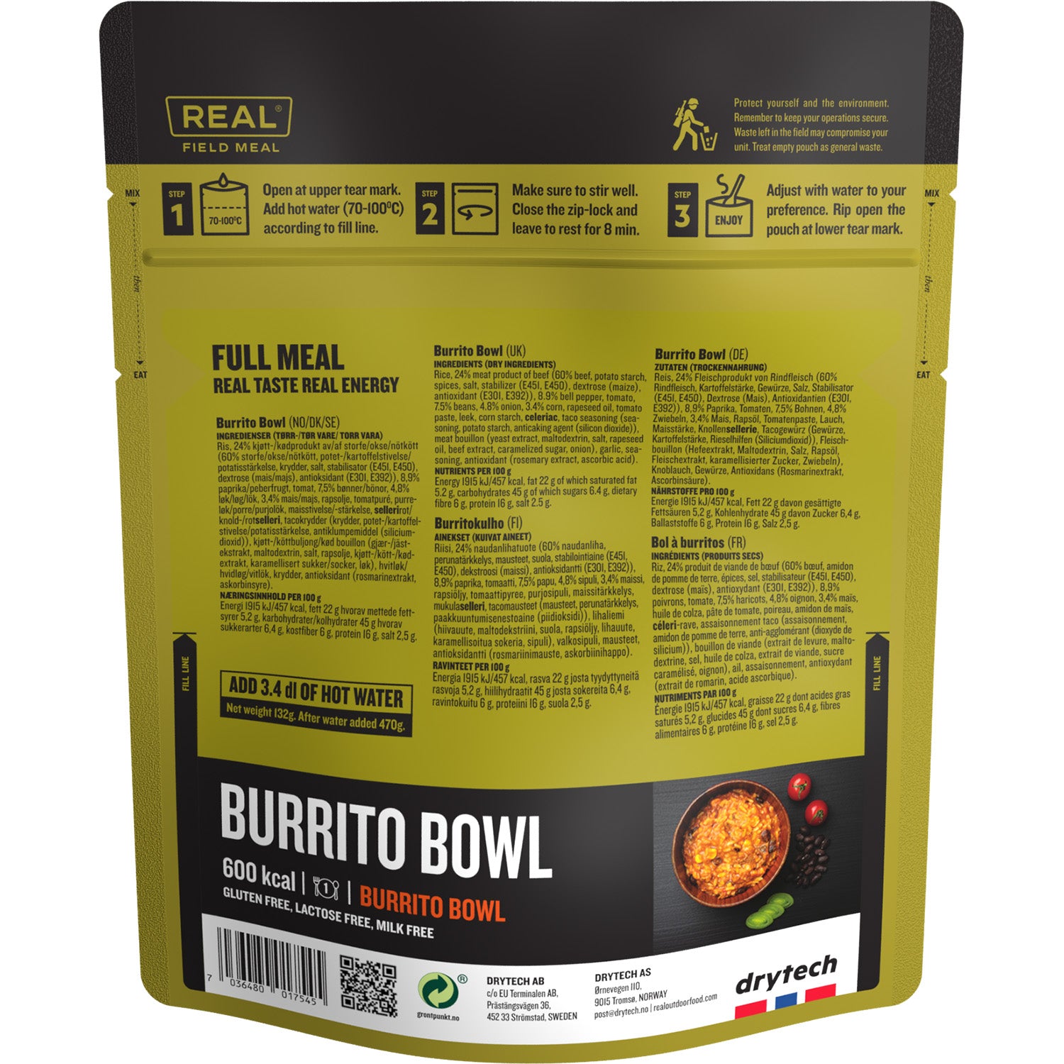 Real Turmat (Field Meal) Burrito Bowl