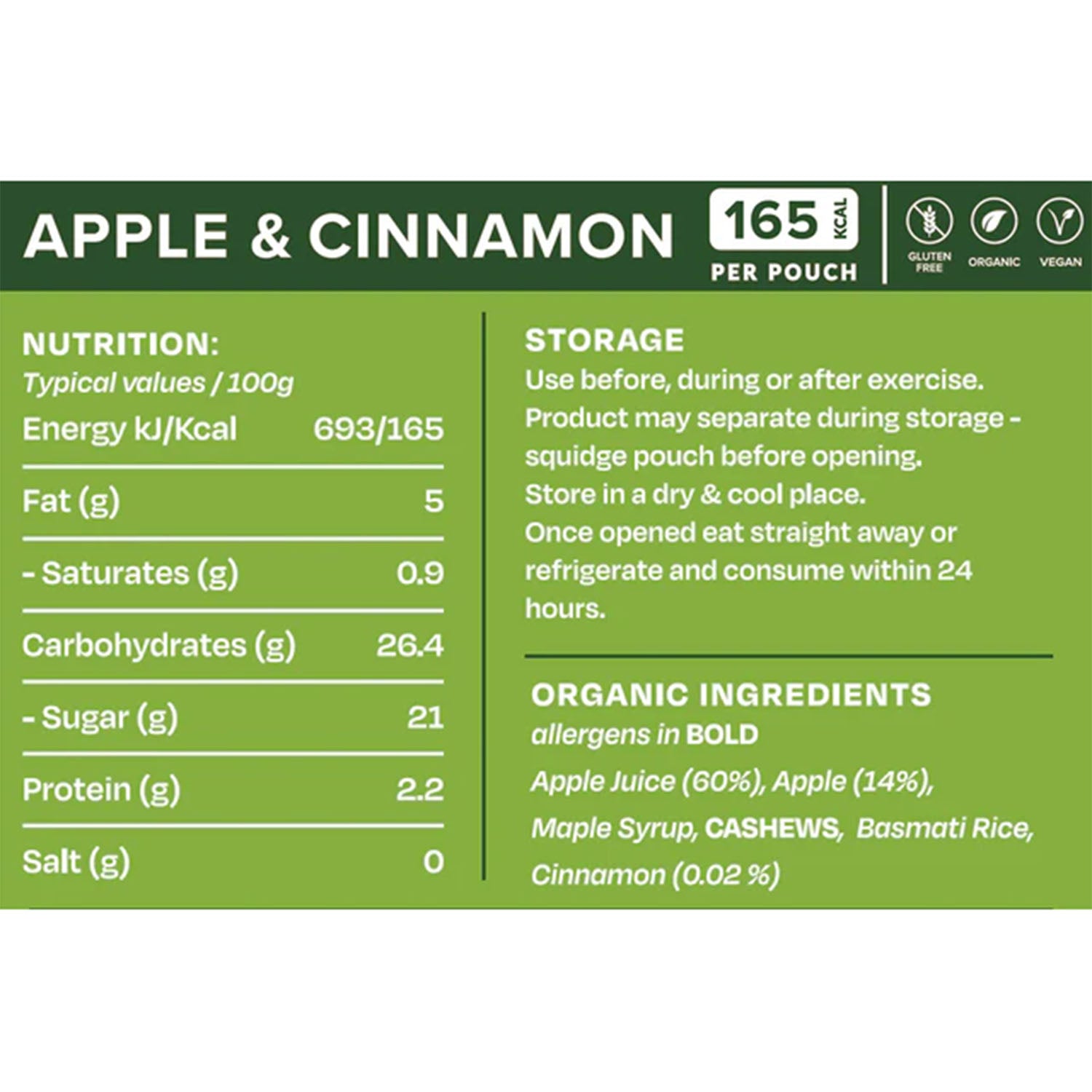 Supernatural Fuel Apple & Cinnamon Energy Pouch