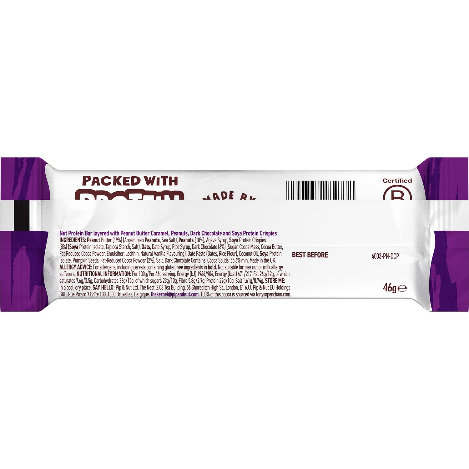 Pip & Nut Dark Chocolate Peanut Protein Bar