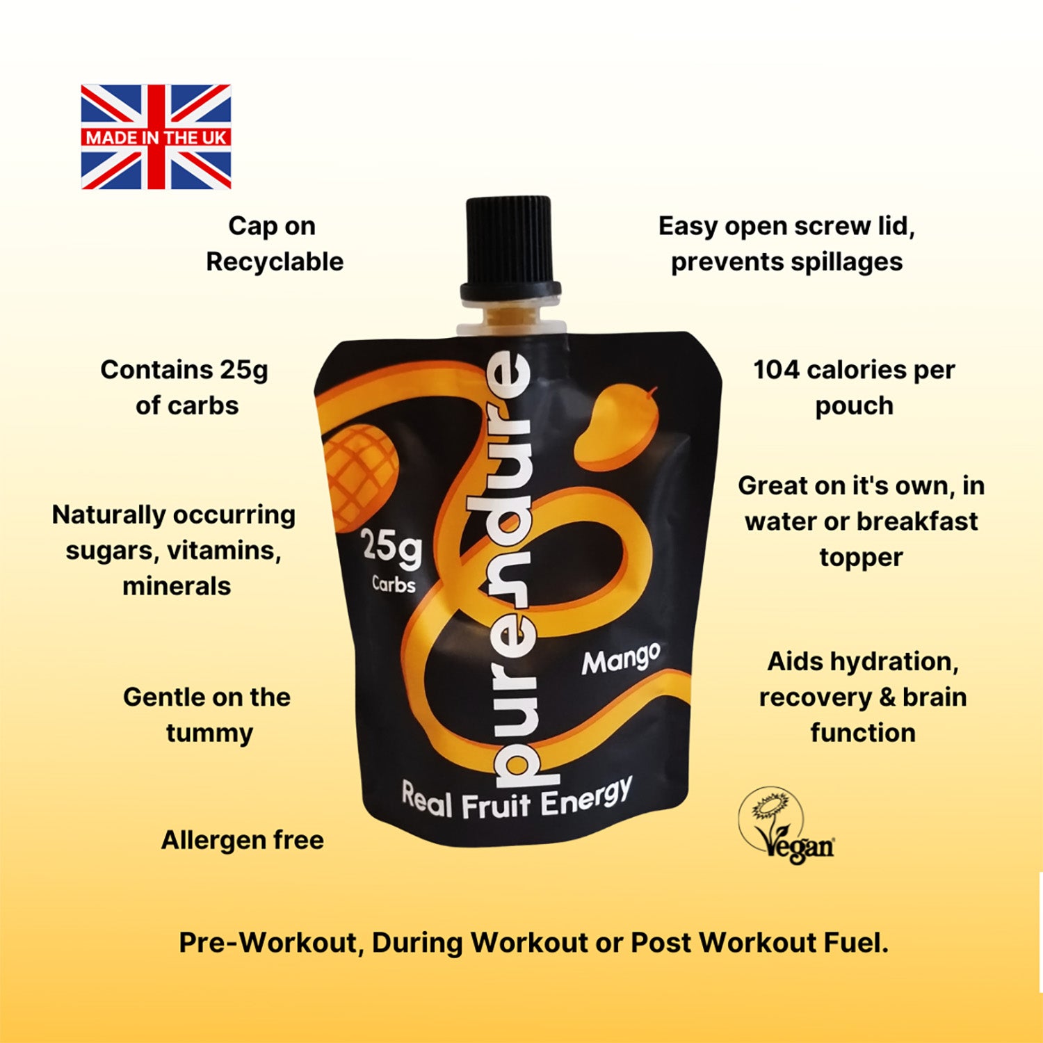 Purendure Mango Natural Energy Gel