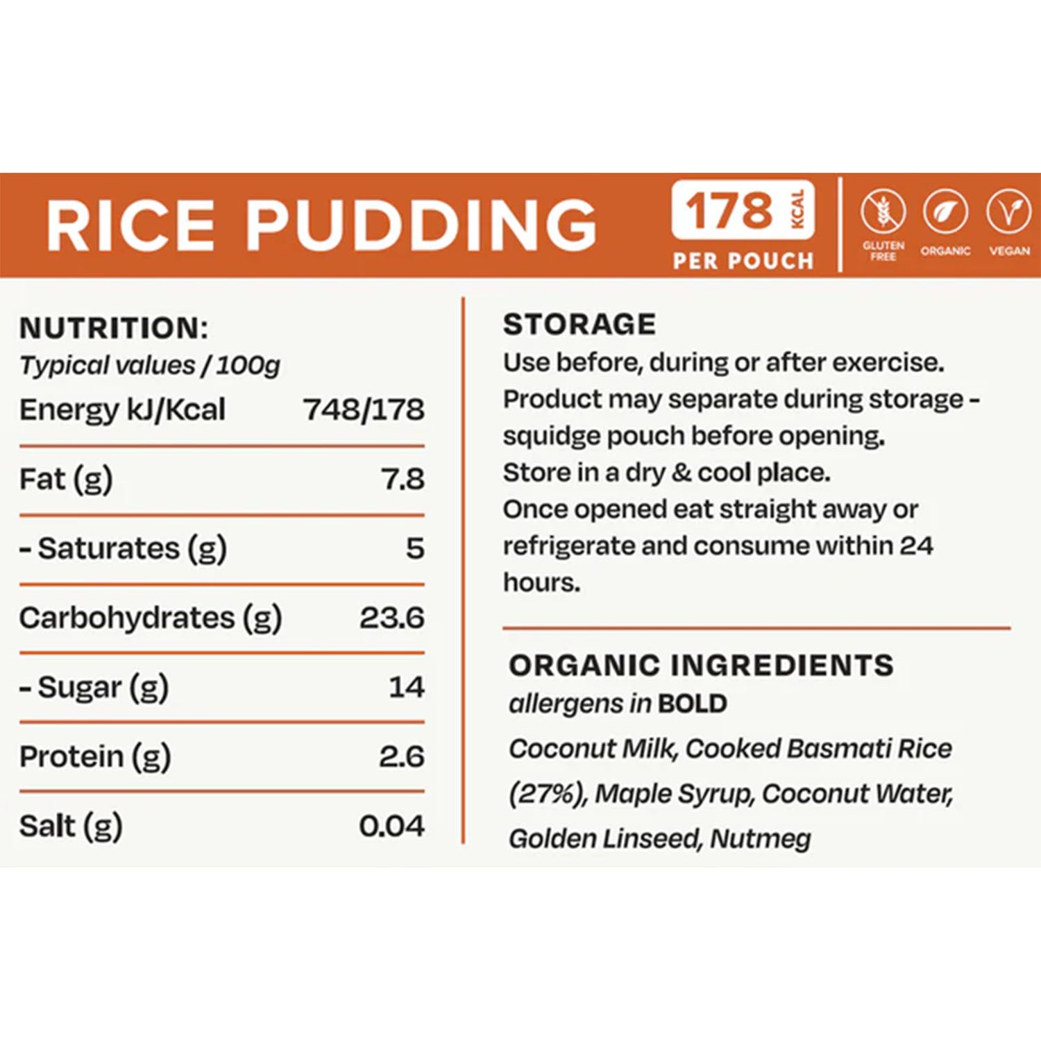 Supernatural Fuel Rice Pudding Energy Pouch