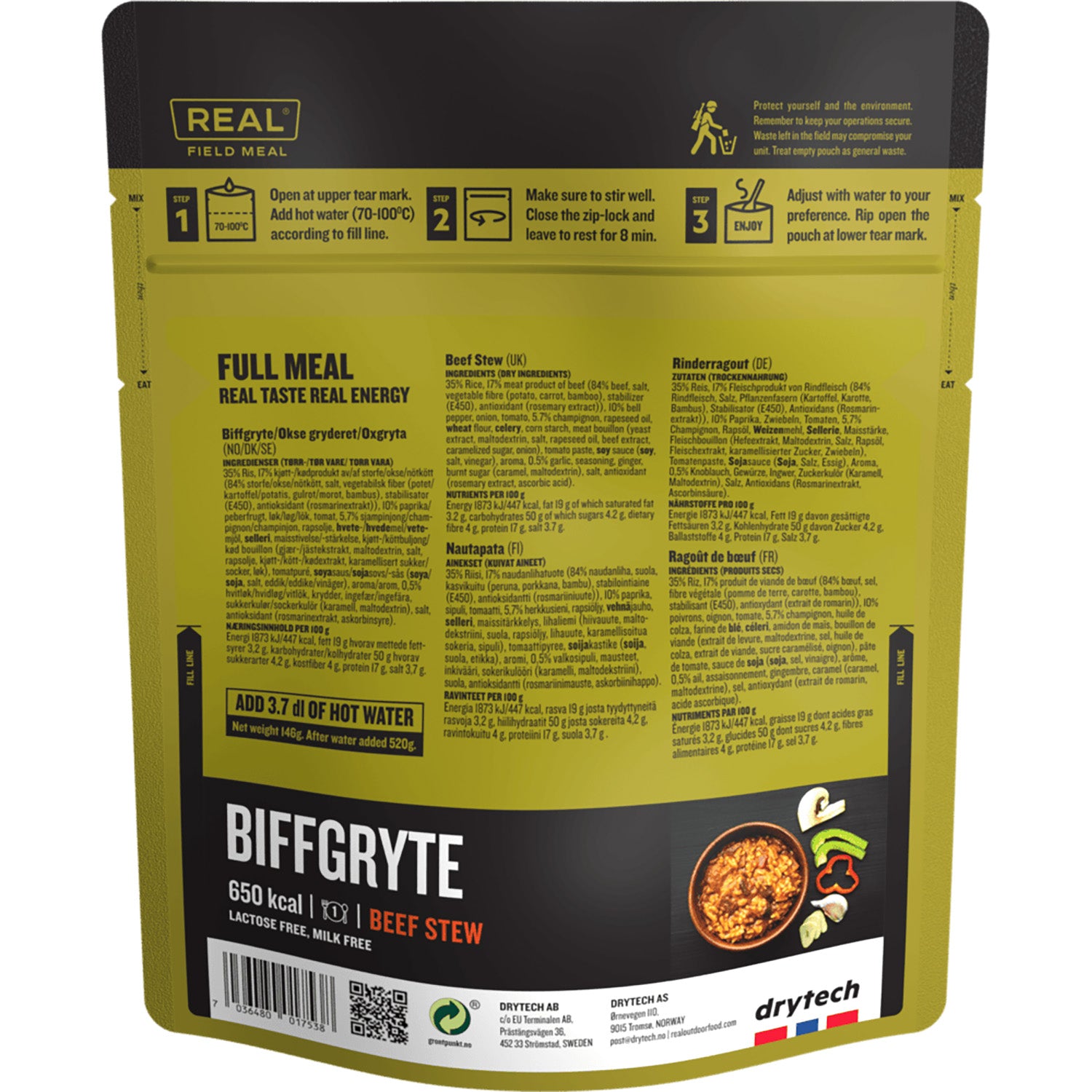 Real Turmat (Field Meal) Beef Stew