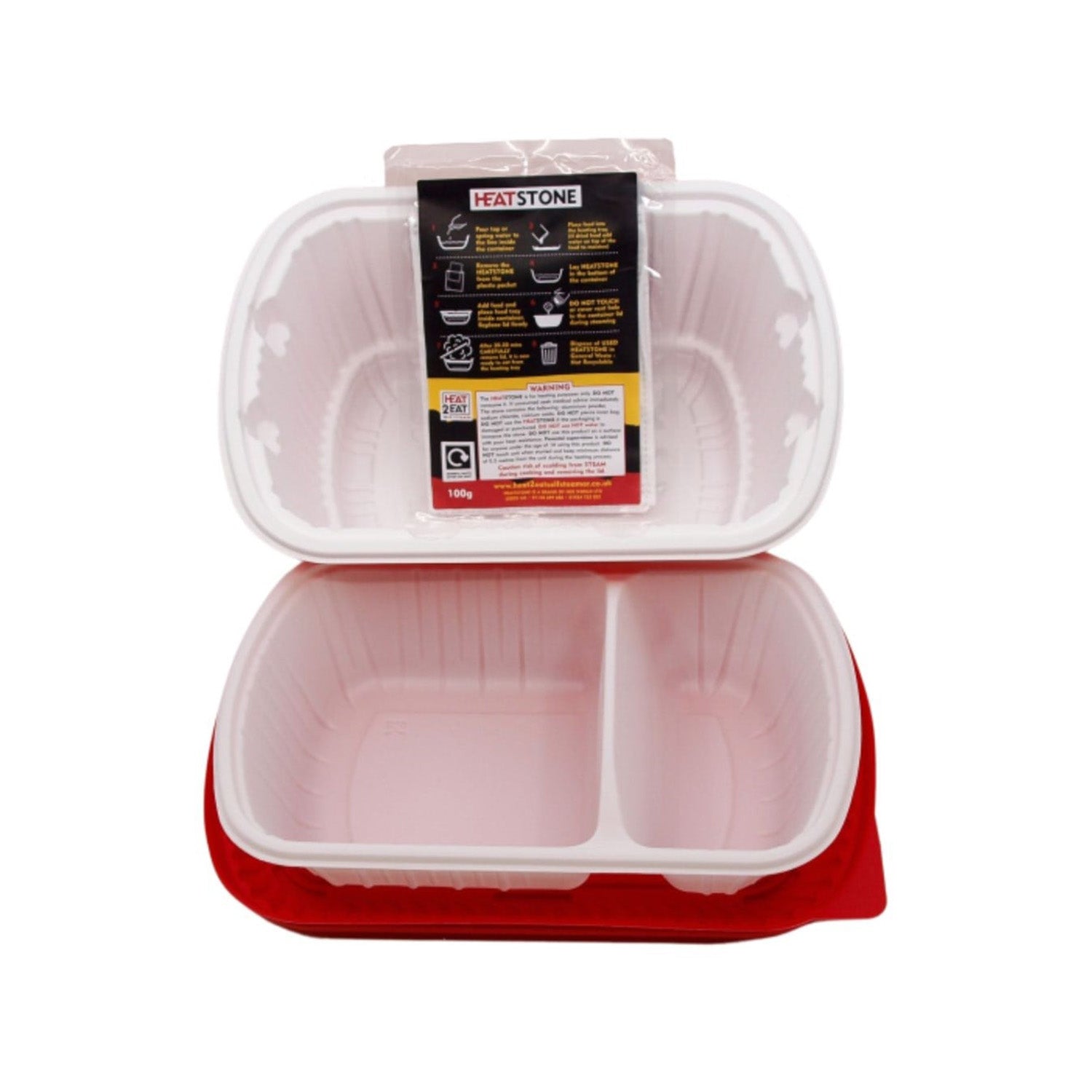 Heat2Eat Medium Reusable Plastic Self-Steamers | Inc. 2 HeatStones