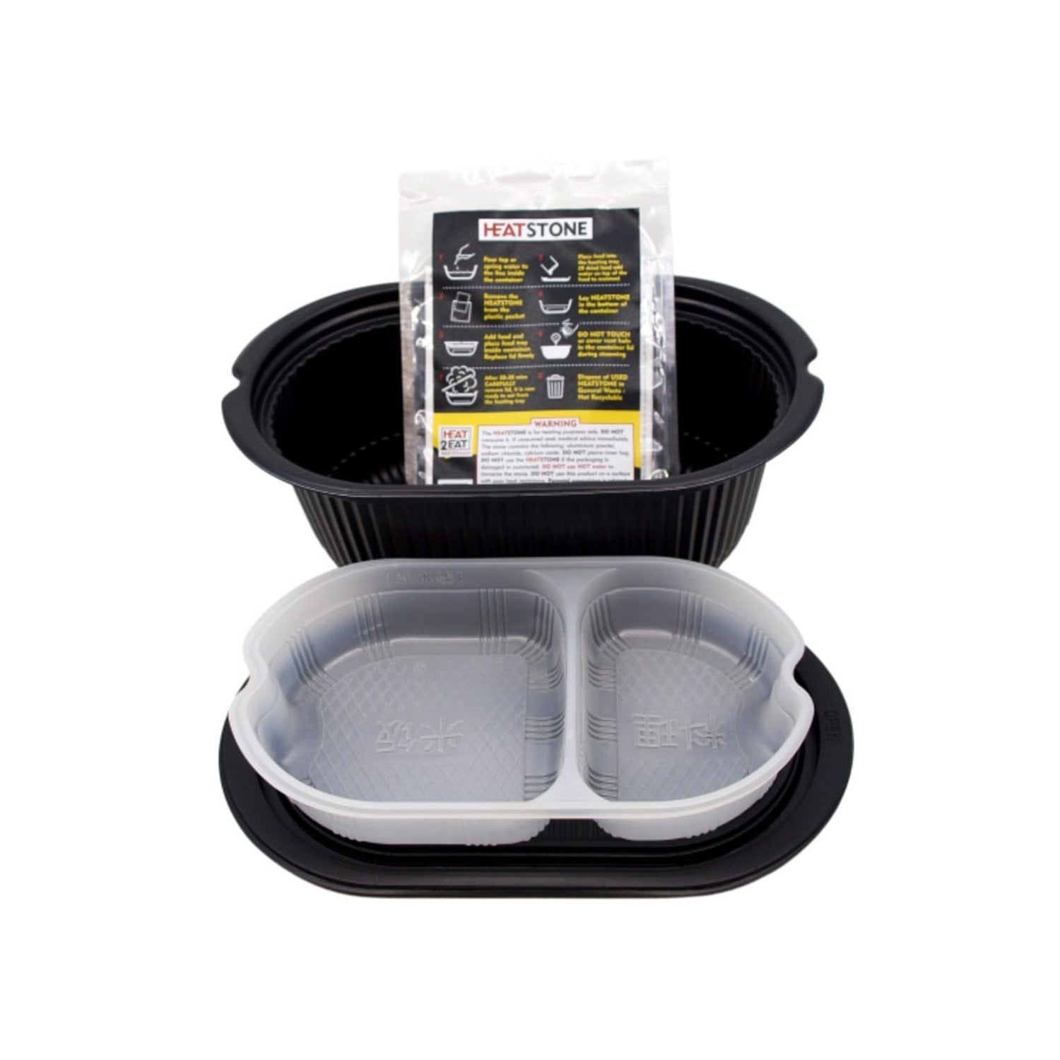 Heat2Eat Small Reusable Plastic Self-Steamers | Inc. 2 HeatStones