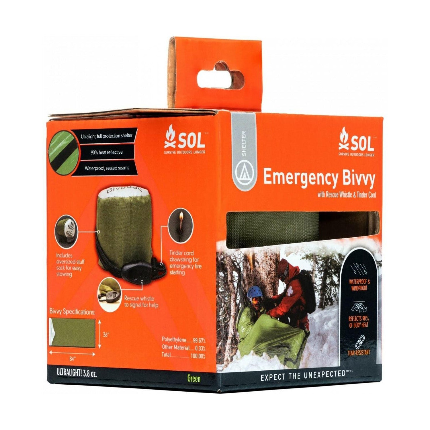 S.O.L. Survive Outdoors Longer Utility Reflective Tinder Cord - 100ft (2 Pack)