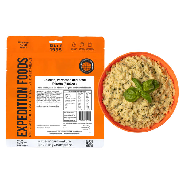 Expedition Foods Chicken, Parmesan and Basil Risotto (High Energy)