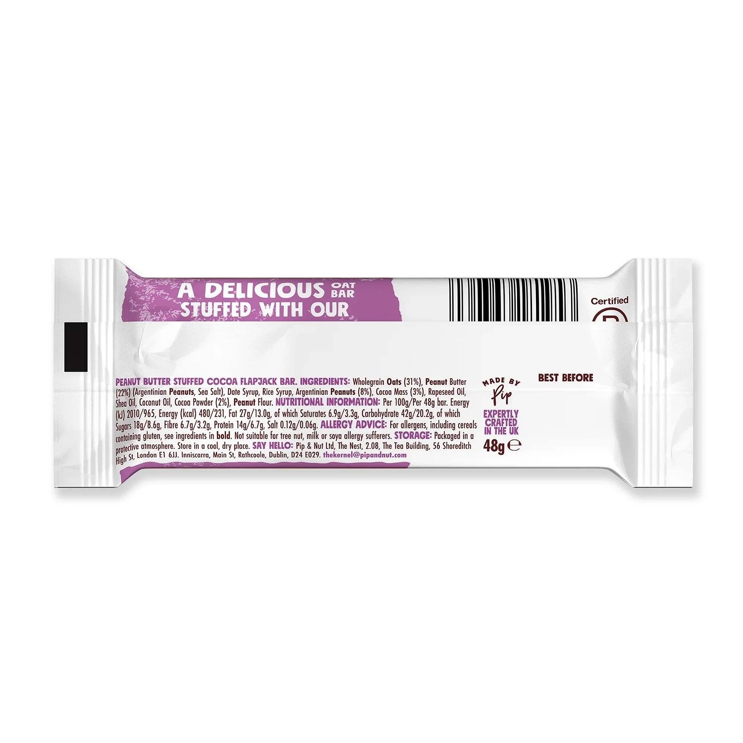 Pip & Nut Peanut Butter Stuffed Chocolate Oat Bar