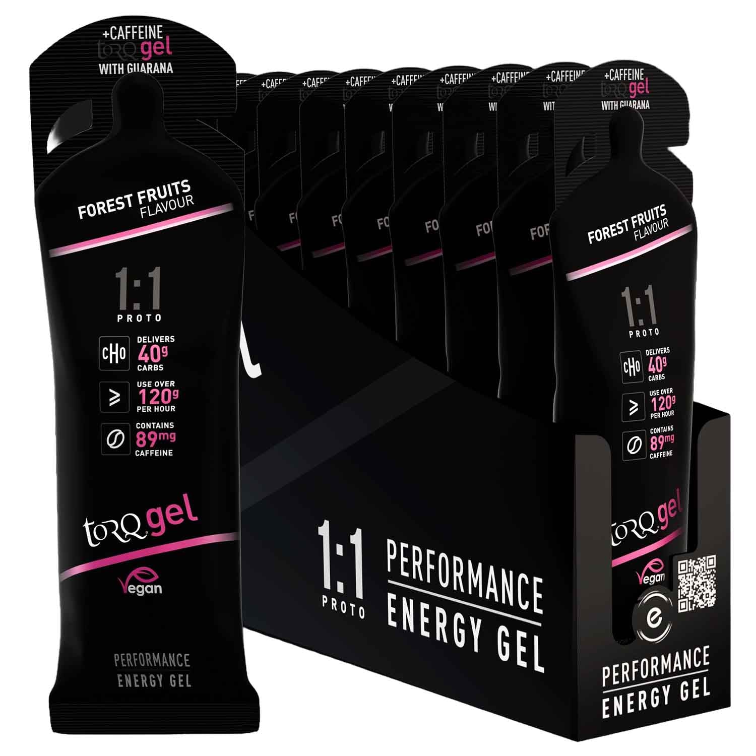 TORQ 1:1 Forest Fruits (With Guarana) Proto Gel (Box Of 12)