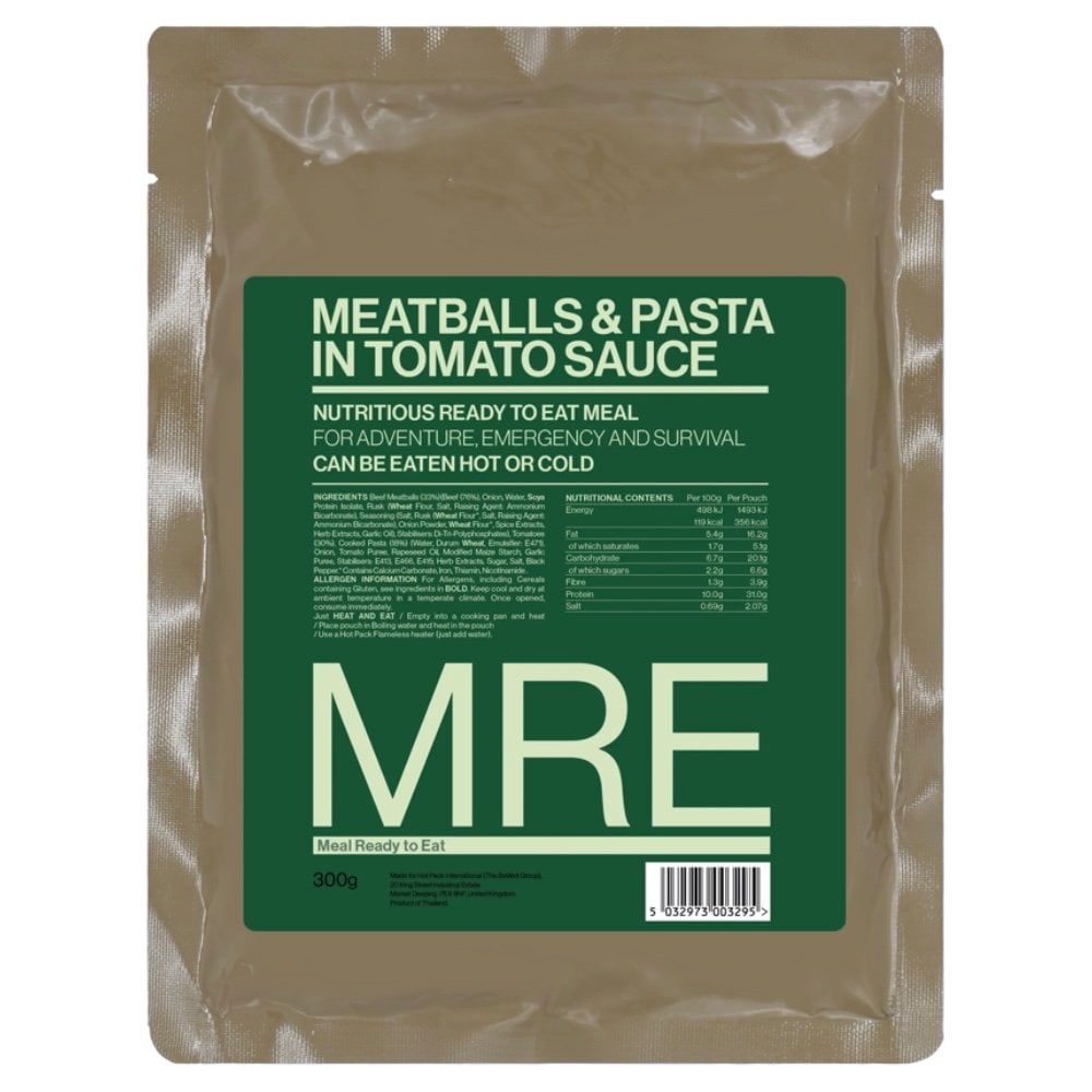 MRE Meatballs & Pasta Ready To Eat Meal