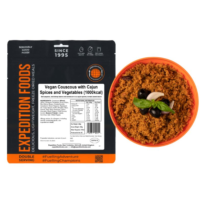 Expedition Foods Vegan Couscous with Cajun Spices and Vegetables (1000kcal)
