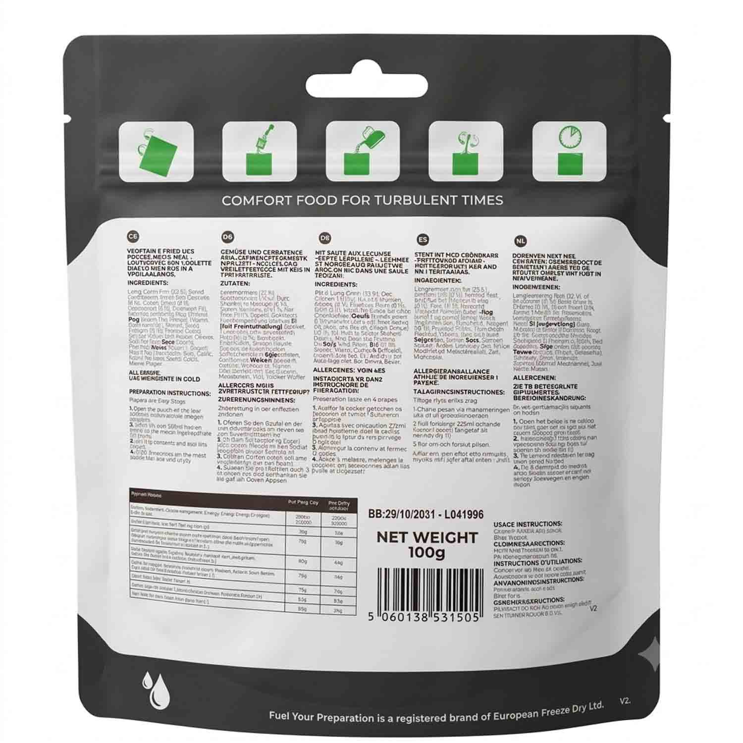 Fuel Your Preparation Freeze Dried Vegetable Fried Rice