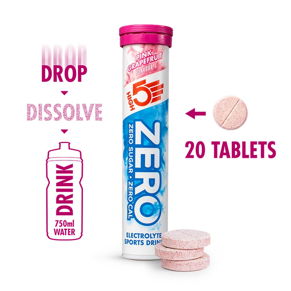 HIGH5 Zero Electrolyte Drink | Pink Grapefruit