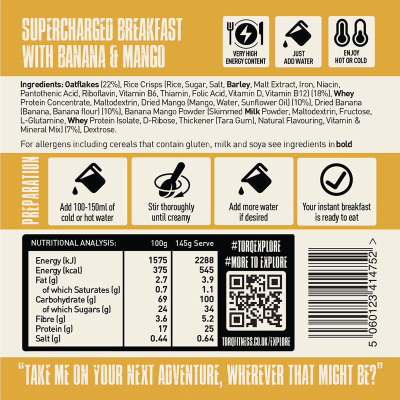 Torq Explore Breakfast - Supercharged Banana & Mango