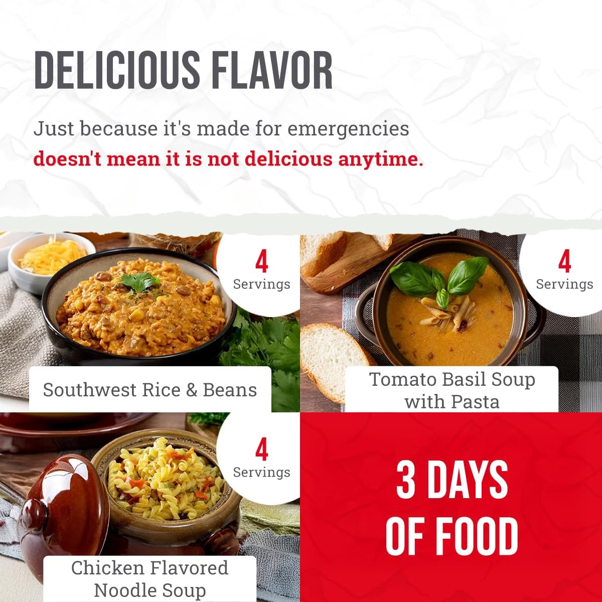 ReadyWise Freeze-Dried Emergency Food Dry Bag - 28 Servings