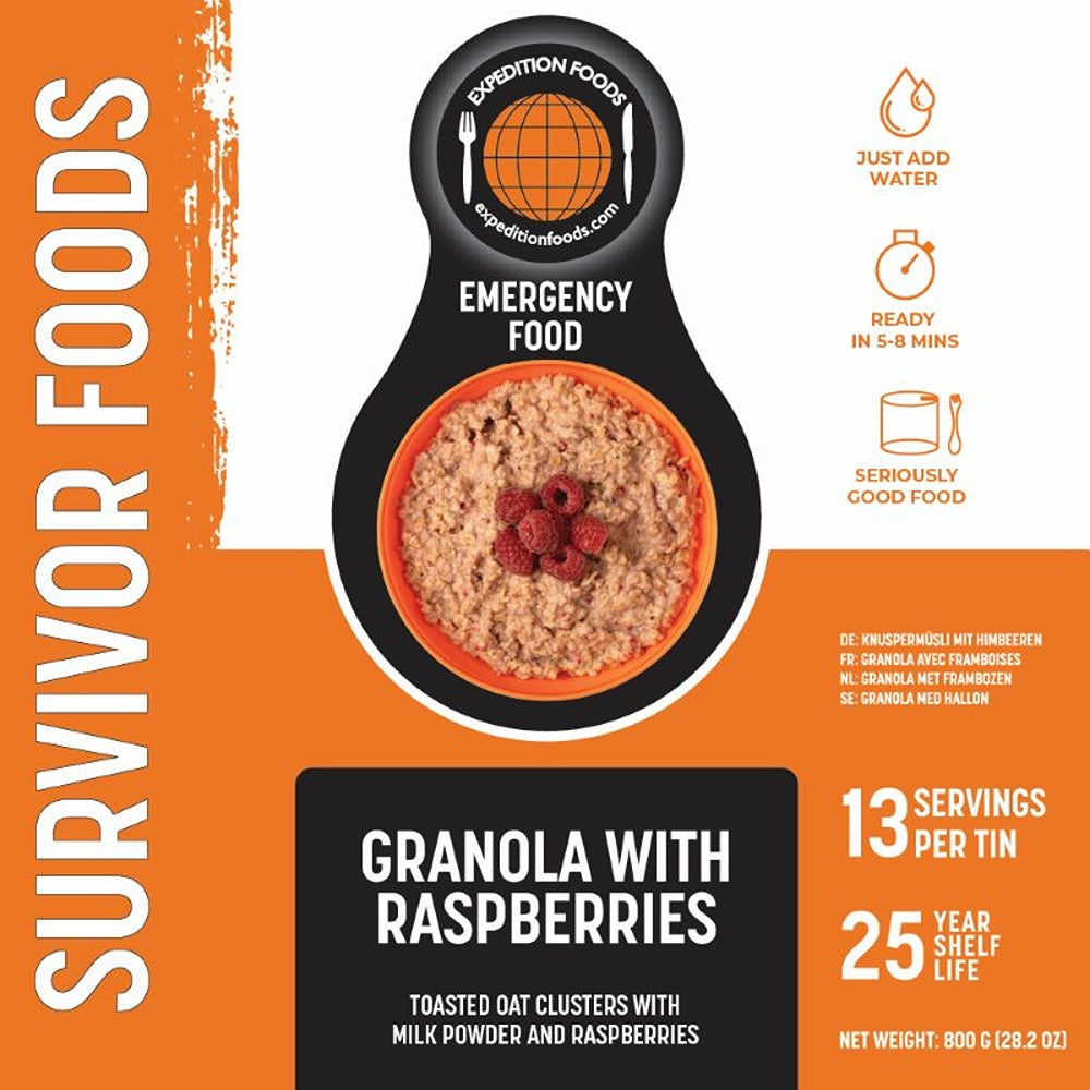 Expedition Foods Granola with Raspberries (SURVIVOR FOODS RANGE)
