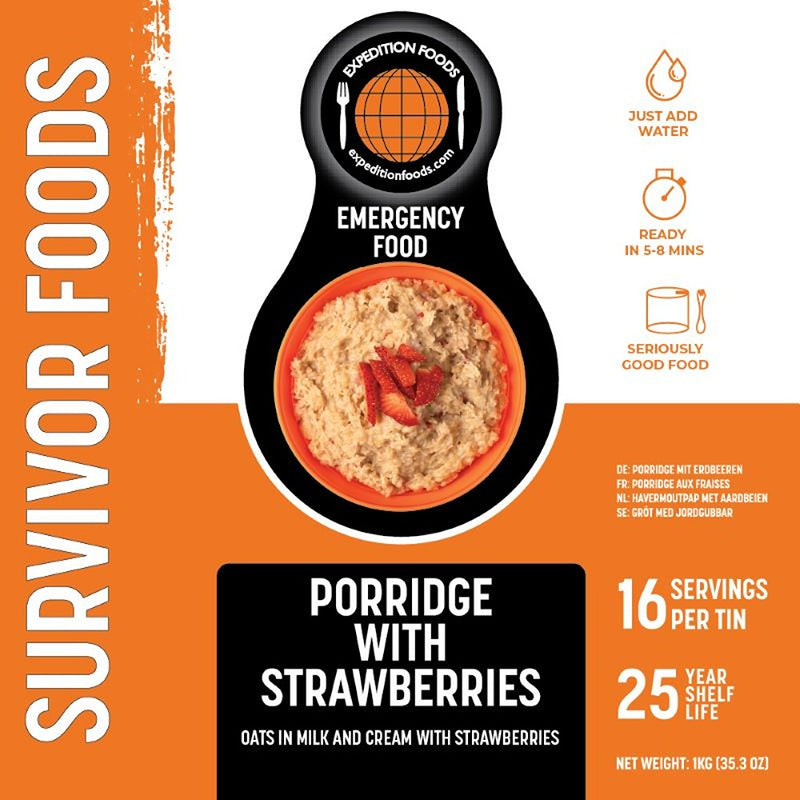 Expedition Foods Porridge with Strawberries (SURVIVOR FOODS RANGE)