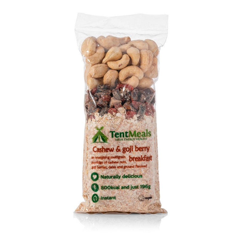 *** SALE *** TentMeals Cashew & goji berry breakfast - 800 kcal - BBD 01/06/26