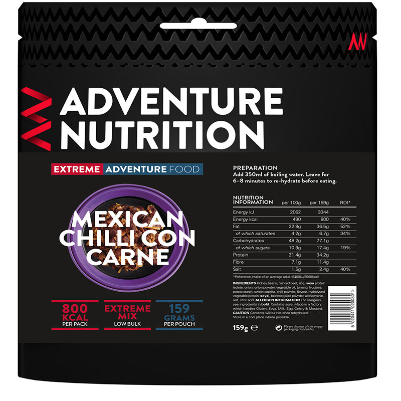 Extreme Adventure Food Mexican Chilli Con Carne - 800Kcal