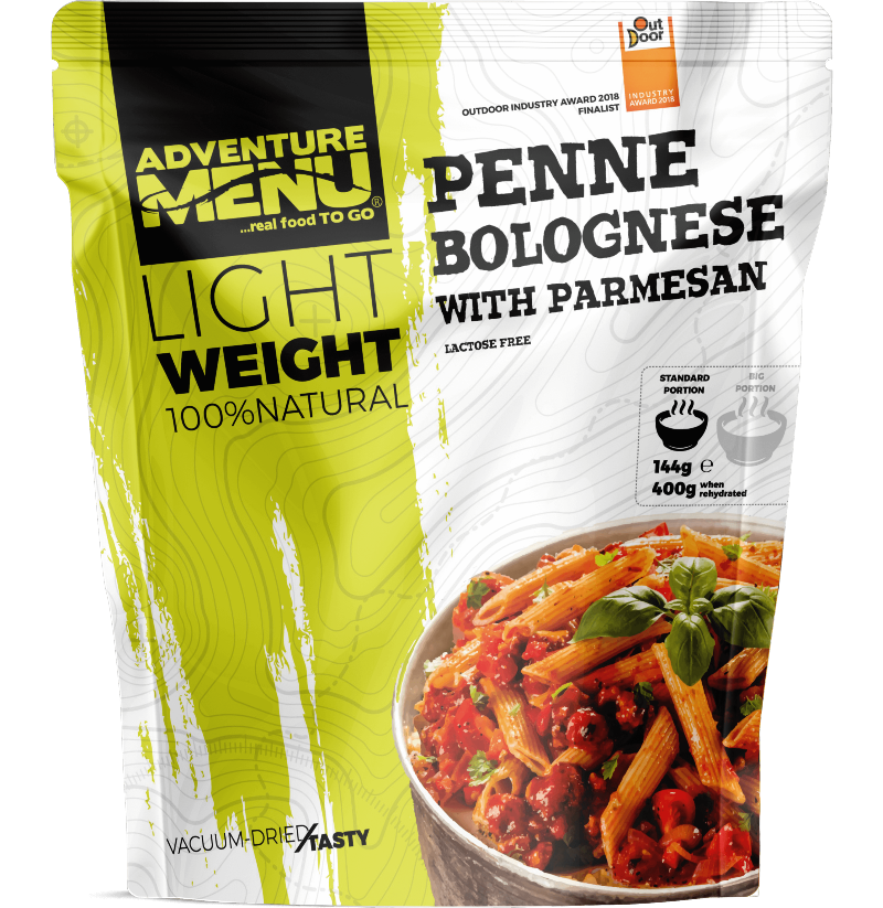 Adventure Menu Penne Bolognese