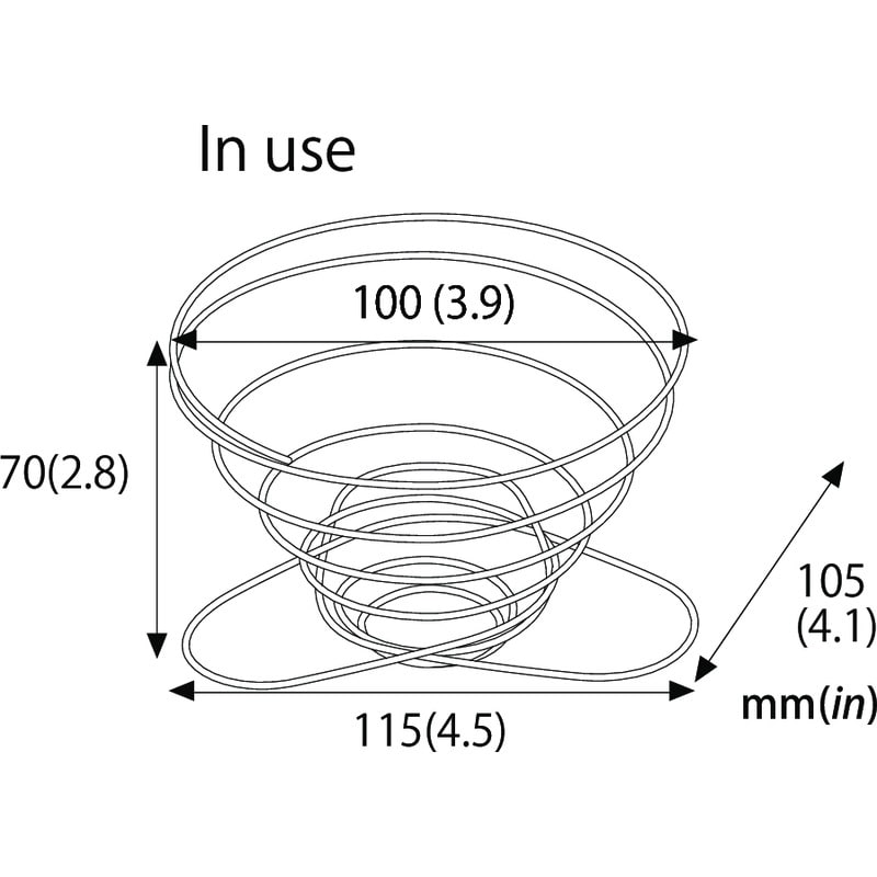 SOTO Helix Coffee Maker Size When in Use