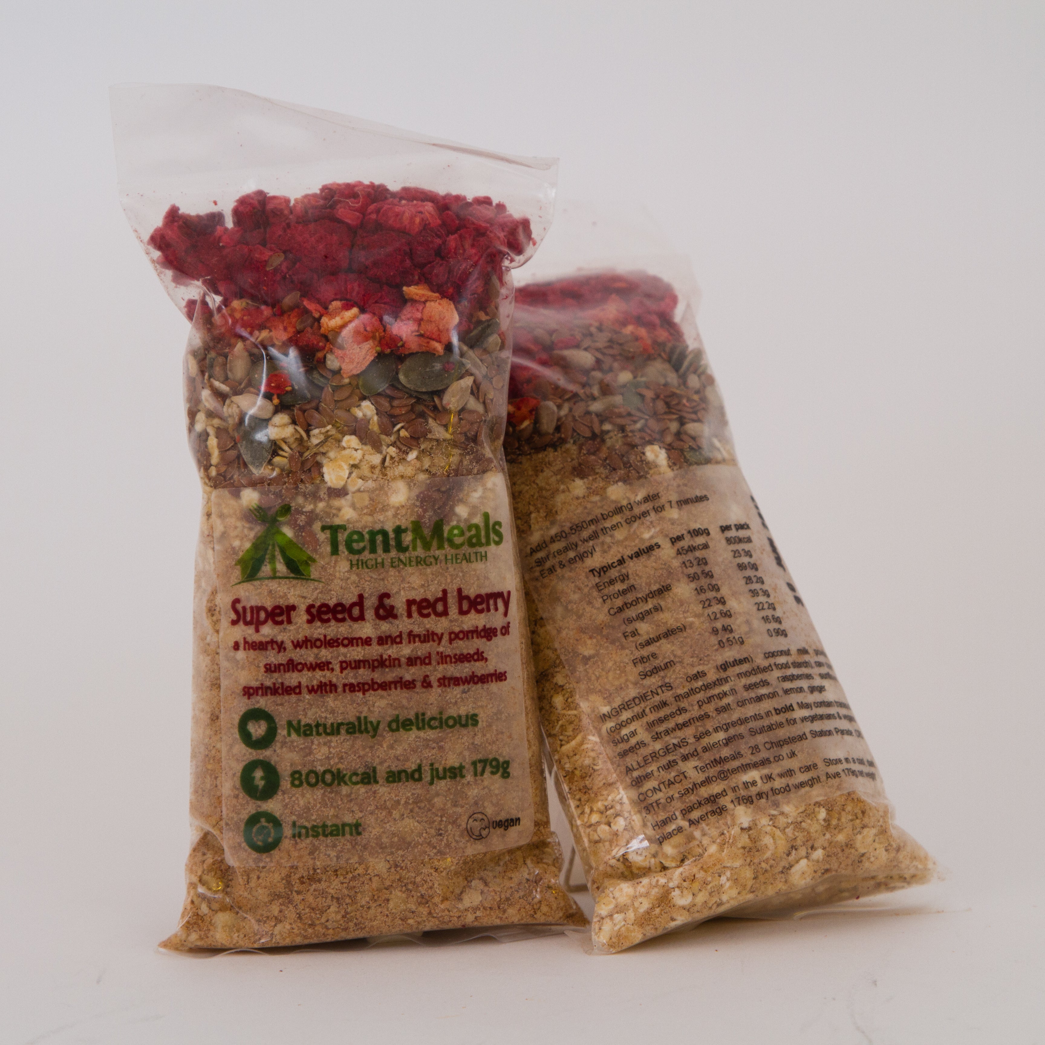 TentMeals Super seed & red berry breakfast - 800 kcal