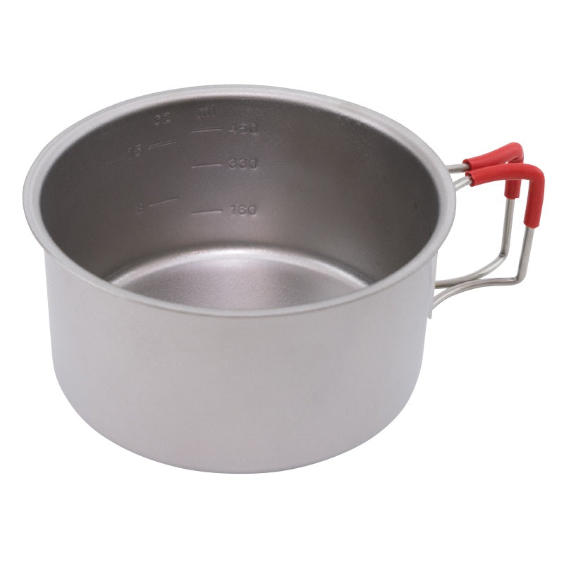 Evernew Titanium Cup 570 (Red Handle) | Base Camp Food