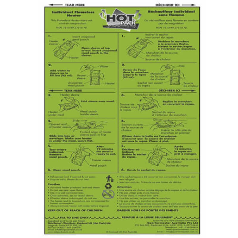 Flameless Ration Heater Pack