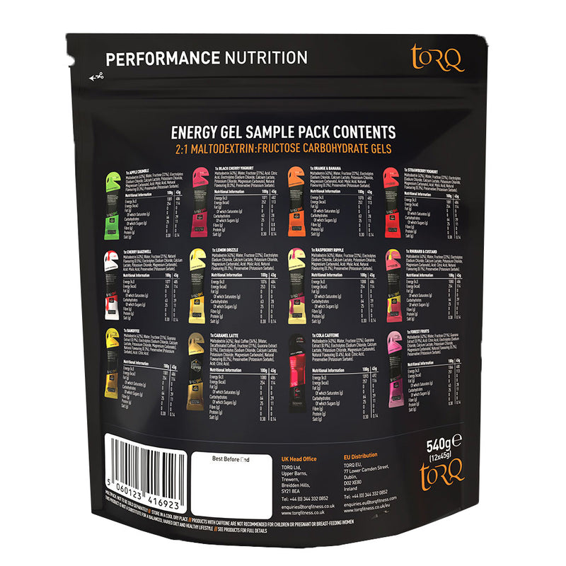 TORQ Energy Gel Sample Pack (12 Gels)