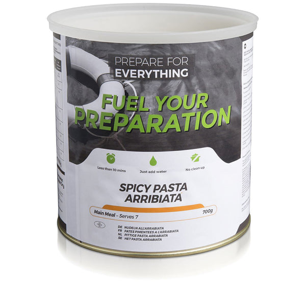 Fuel Your Preparation Freeze Dried Spicy Pasta Arrabiata 25 Year Tin