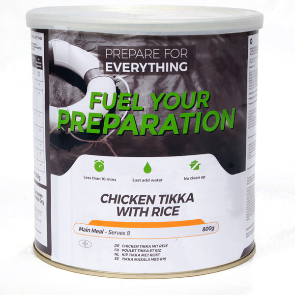 Fuel Your Preparation Freeze Dried Chicken Tikka With Rice 25 Year Tin