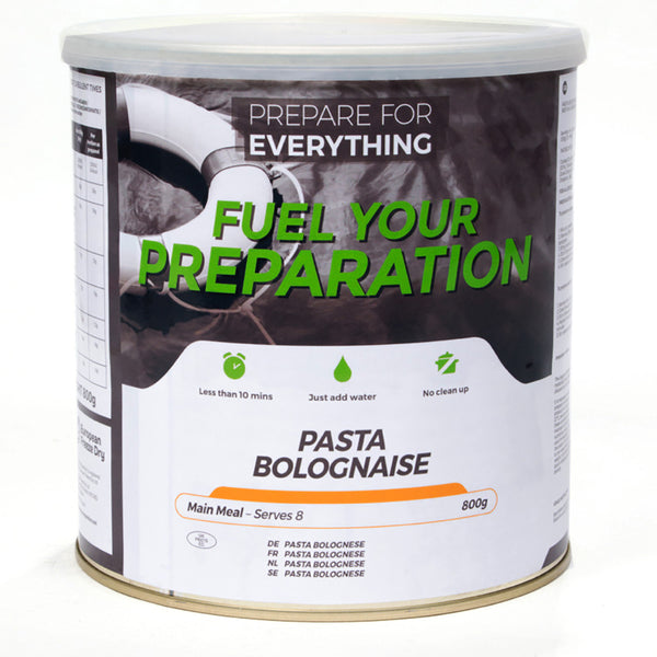 Fuel Your Preparation Freeze Dried Pasta Bolognaise 25 Year Tin