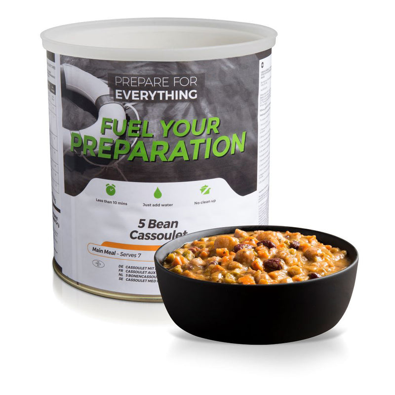 Fuel Your Preparation Freeze Dried 5 Bean Cassoulet 25 Year Tin