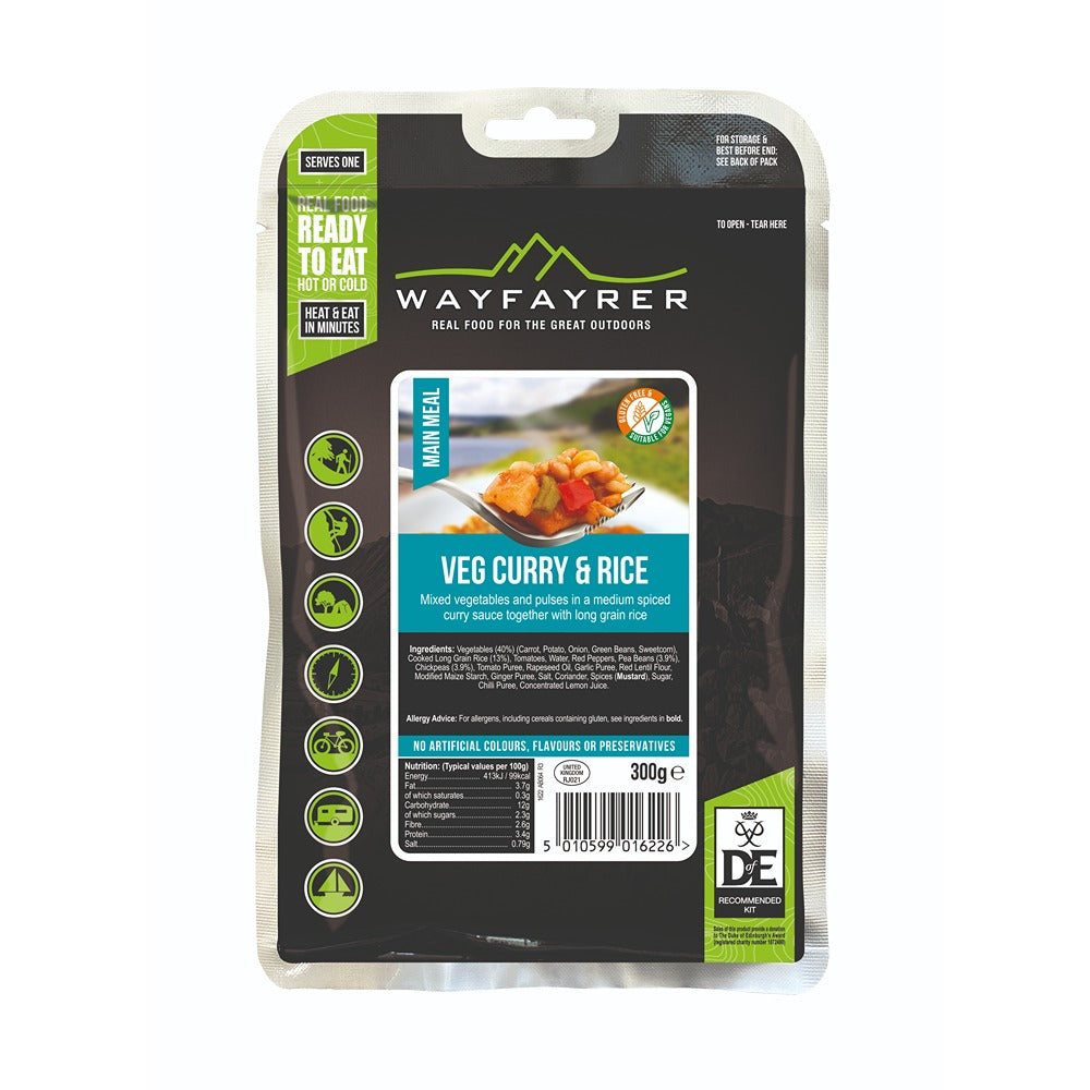 Wayfayrer Vegetable Curry and Rice - easy outdoor camping food