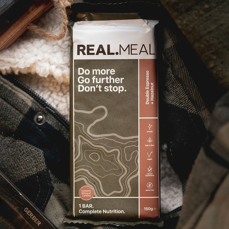 Real Meal Double Espresso & Hazelnut Bar