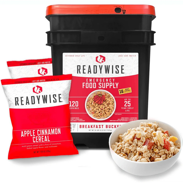 ReadyWise Freeze Dried Breakfast Bucket - 120 Servings