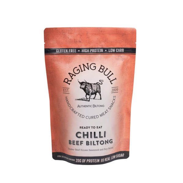 Raging Bull Chilli Beef Biltong *** SALE BBE 20/05/24 ***