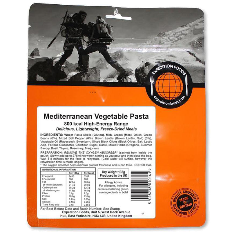 Expedition Foods Mediterranean Vegetable Pasta (High Energy)