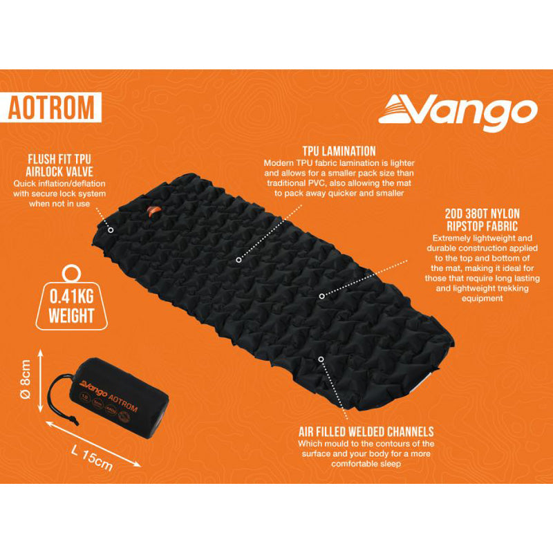 Vango Aotrom 5 Standard Sleeping Mat - Anthracite