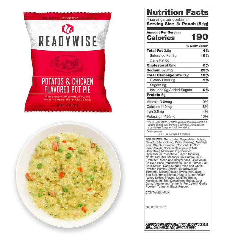 ReadyWise Emergency Food Supply - 120 Serving Entrée Vegetarian Meals