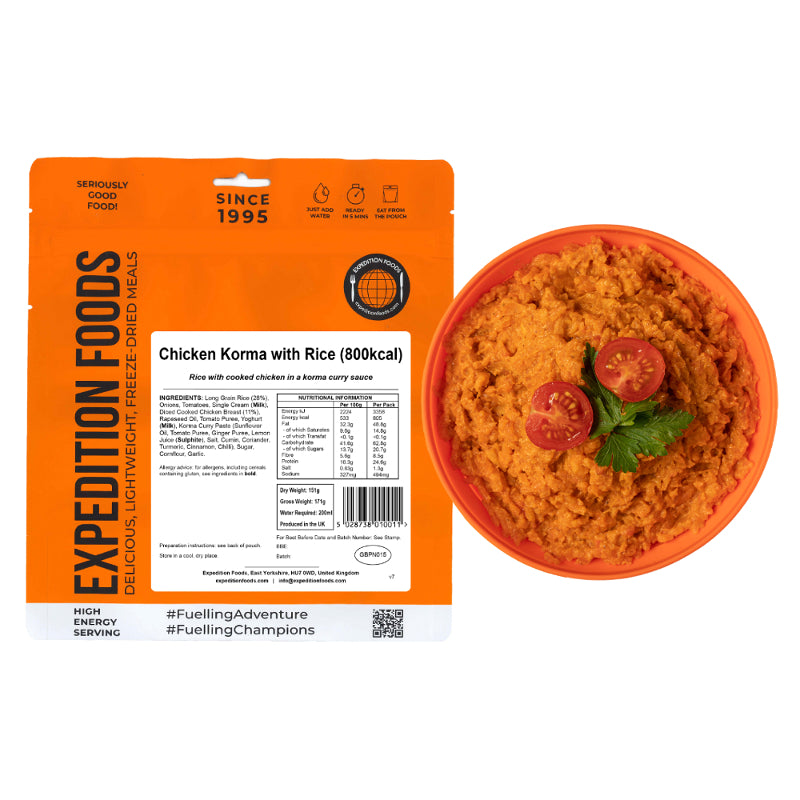 Expedition Foods Chicken Korma with Rice (High Energy)