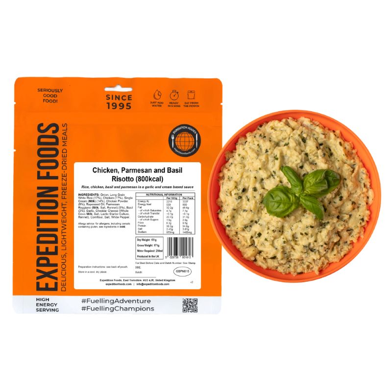 Expedition Foods Chicken, Parmesan and Basil Risotto (High Energy)